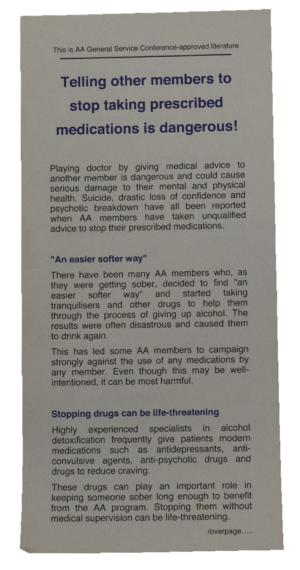 Telling Other Members…prescription drugs (1 pg leaflet)